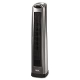 Ceramic Tower Heater, 9 1/2 x 7 1/2 x 34 1/4, Gray