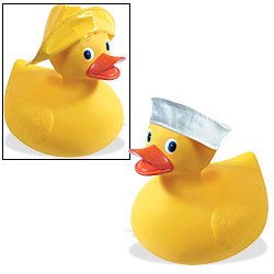 14" Rubber Duck - Yellow Rain Hat