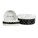 Pet Studio Polka Dot Dish 7 In White/Fill er up