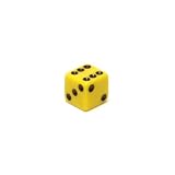 16mm d6 Square Cornered Opaque Dice, Yellow w/Black