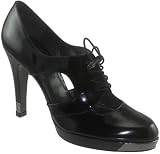 Stuart Weitzman Yoke Women's High Heel Platform Black Leather Pumps Oxfords.