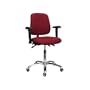 Perch Multi-Task Office Desk Chair in Chrome 20" - 28" (Glides/Imperial Fabric)