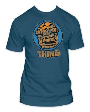  Men's Marvel Comics Fantastic Four The Thing Circle Portrait Fitted Jersey T-shirt