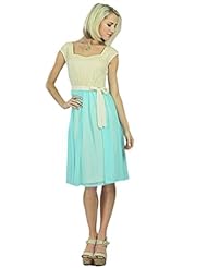 Floral Print Short Sleeves Spring Cotton/Spandex  Dress