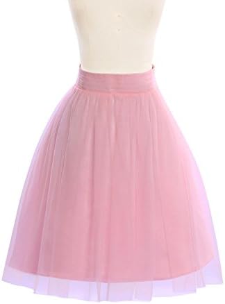 ModernBride Women's Short Sheer Mesh Tulle Overlay Skirt Size 10 US Dark Green