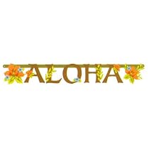 Tiki Blossom Letter Banner