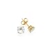 14K Yellow Gold Prong Set Aquamarine Earring Studs