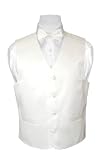 BOY'S Solid CREAM Color Dress Vest BOWTIE Set
