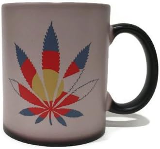 Colorado Flag Pot Leaf 8 oz Color Changing Coffee or Tea Mug