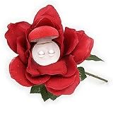 14K Pink Freshwater Pearl Stud Earring with Flower Jewelry Box