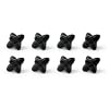 Zak Designs - 0015-510 - Bo�te de 8 Craggles� - Dessous de Plats Modulables - Diam�tre: 6,3 x 2 cm - Noir
