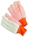 Workforce Industrial Men's Orange Dots Cotton Canvas Glove, 10 Ounces, Knit Wrist - 12 Per Package