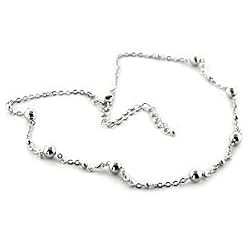 Rhodium Plated Brass Necklaces, 16 Inches
