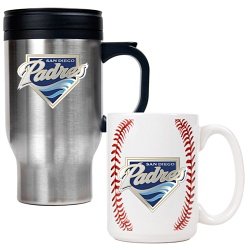 San Diego Padres Travel and Gameball Mug Set