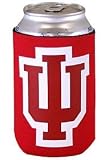 Black University Indiana Hoosiers Beer or Soda Can Cooler Koozie