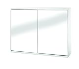 Croydex Simplicity Spiegelschrank mit zwei Türen, MDF, FSC-zertifiziert, weiß