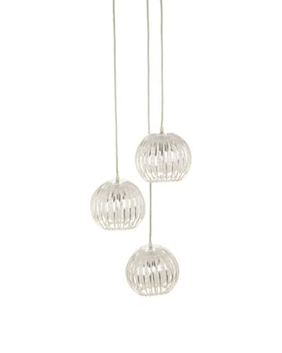 Glam Home Lampada A Sospensione Bianco/Ghiaccio