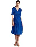 Maternal America Women's Maternity Original Front Tie Dress, Royal, Large