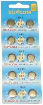 AG12 386 Button Cell Watch Batteries 10 Pack