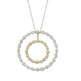 14K Two Tone Gold Diamond Necklace (0.19 ctw, G-H, SI1)