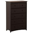 Stork Craft Beatrice 5 Drawer Chest, Black