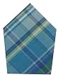 Durable Hand Woven 100% Cotton Blue Plaid Napkins 22x22 Inches Set of Six