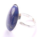 Hanfords of London Lapis Lazuli & Sterling Silver Handmade Ring (Size 6.5). Handcrafted in the UK.