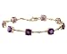 10kt Yellow Gold Diamond and Amethyst Bracelet