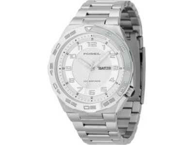 Fossil Gents AM4139 Stainless Steel Bracelet Watch With Silver Dial