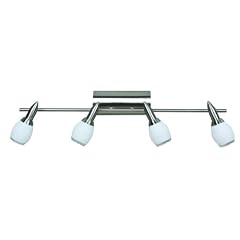 Wofi Deckenbalken, 4-flammig, L�nge 80 cm, H�he 22 cm, nickel-matt 7301.04.64.0000