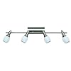 Wofi Deckenbalken, 4-flammig, L�nge 80 cm, H�he 22 cm, nickel-matt 7301.04.64.0000