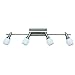 Wofi Deckenbalken, 4-flammig, L�nge 80 cm, H�he 22 cm, nickel-matt 7301.04.64.0000