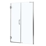 DreamLine SHDR-20587210-01 Frameless Hinged Shower Door 58 to 59 by 72 Clear 3/8 Glass Door Chrome Finish