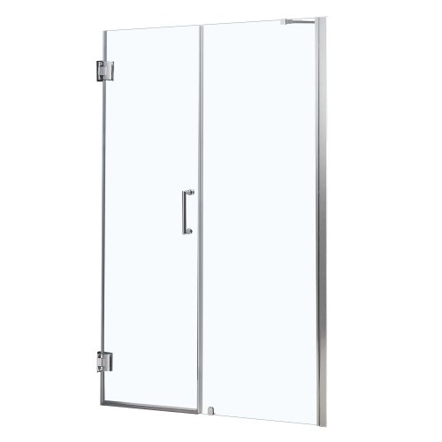DreamLine SHDR-20587210-01 Frameless Hinged Shower Door 58 to 59 by 72 Clear 3/8 Glass Door Chrome Finish