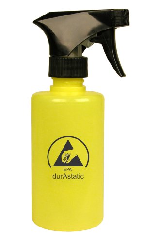 Menda 35377 Yellow Trigger Spray Bottle LDPE Low Charging ESD Safe 8 oz