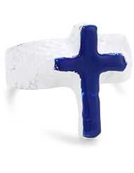 My Enemy "Its The End Of World As We Know It, and I Feel Fine" The Cross White Enamel with Blue Accent Ring