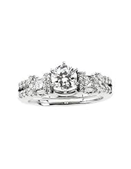 Clevereves 14K White Gold 1 2 Ct Tw Size 7 Bridal Enhancer