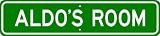 ALDO ROOM SIGN - Personalized Gift Boy or Girl, Aluminum