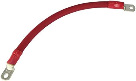 TEMCo 2 LOT 4/0 Gauge 12in - 5/16 in Hole Sizes Red Solar Battery Cables Power AWG Solar Inverter Golf Cart Car GLUE SEALED