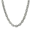 7.4mm Solid Men's Stainless Steel Mariner-Style Link Chain Necklace 20"