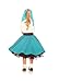 Hip Hop 50's Shop 1950s Girls 4 Piece Poodle Skirt Costume Outfit for Kids with Accessories (glasses, socks, scarf) (Child Medium Teal)
