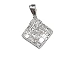 Diamond Invisible-Set Princess Pendant, 18k Gold