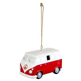 Red Carpet Studios Ltd. Birdie in the Woods Birdhouse Red Peace Van from Birdhouses & Accessories