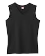 LAT - Ladies' Combed Ringspun V-Neck Sleeveless T-Shirt