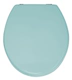WENKO 152249100 WC-Sitz Prima - Sp&uuml;lkasten geeignet, Chrom-Metallbefestigung, MDF, blau