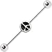 Surgical Steel Peace Sign Barbell Industrial Barbell Earring Surgical Steel Peace Sign Barbell Industrial Barbell Earring