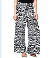 Petite Ikat Print Palazzo Belted Trousers