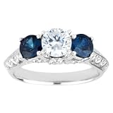 Roberta Z Sapphire and Diamond Semi-Mount 1/3ctw