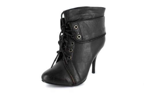 WILD DIVA CHARLEE-03 Zipper Ankle Boots