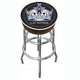New Trademark NHL Los Angeles Kings Padded Bar Stool 7.5 Inch High Long Lasting Logo High Quality